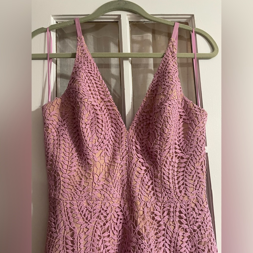 Dress the Population Lace Lavendar Pink Shane Dress - Picture 2 of 5